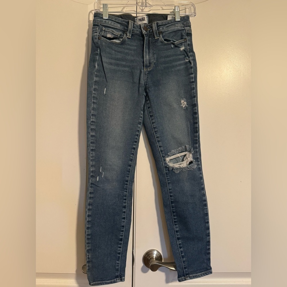 Paige Women’s Hoxton Ankle Distressed Skinny Jeans